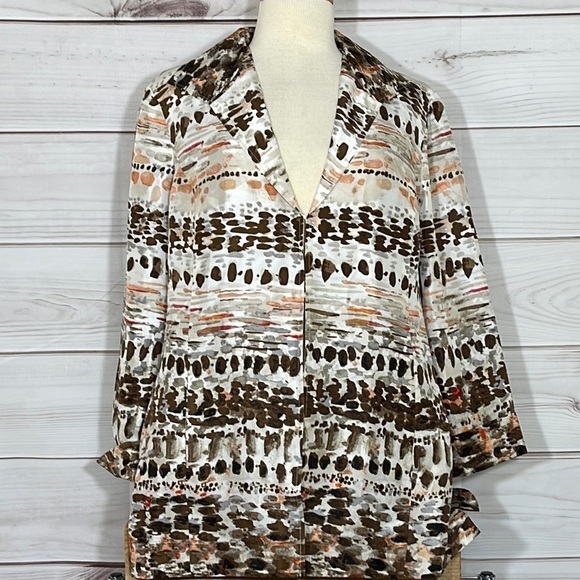 Chico's Jackets & Blazers - Silk Chico's Multi-Color Watercolor Jacket Size Large/12/Chico's 2
